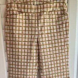 Spartina Maren Kick Flare Pant Clara Gingham Size L